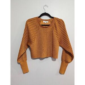 Esteban Cortazar cropped metallic top XS